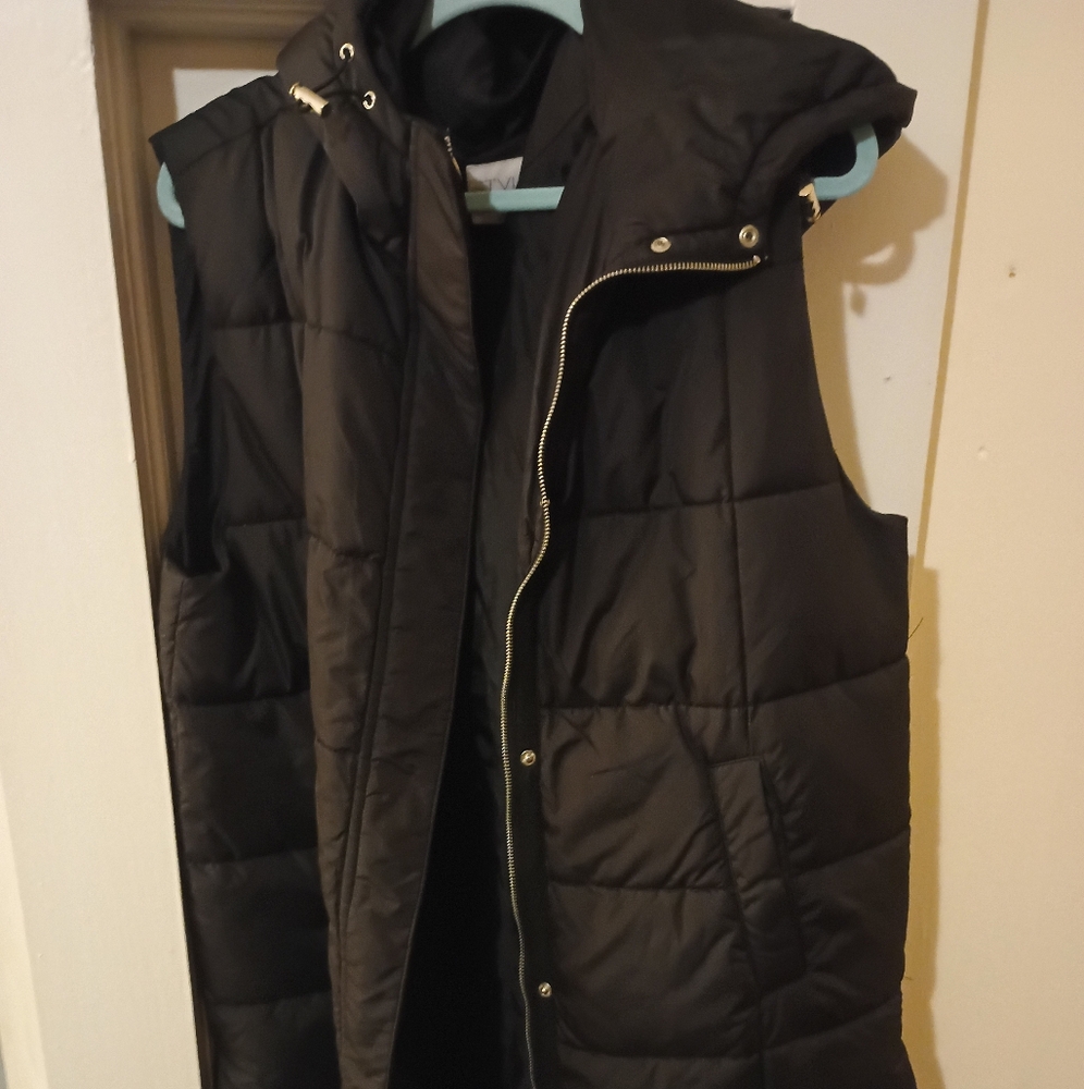 Black Quilted Puffer Vest